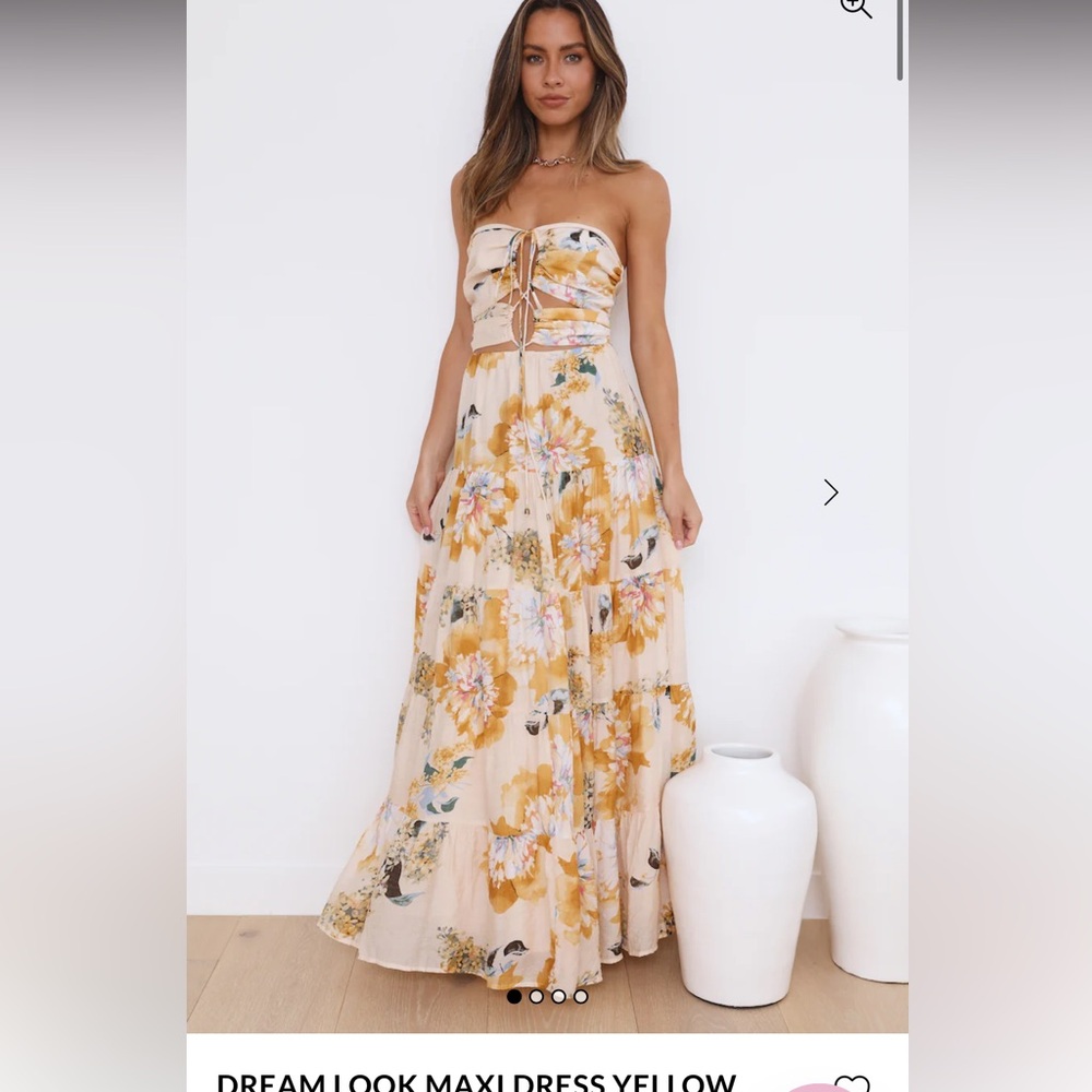 Floral Strapless Maxi Dress